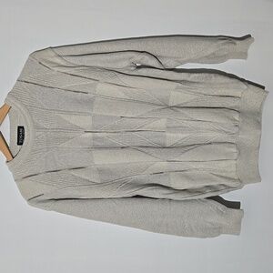 🏠 Vintage Tosani Cream Knit Grandpa Sweater Size M